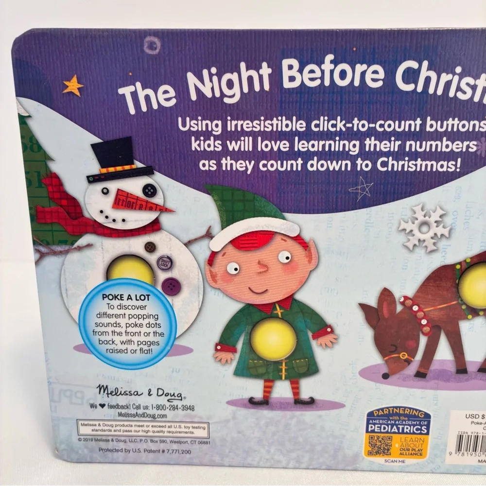 Melissa & Doug Poke-A-Dot! The Night Before Christmas Board Book
